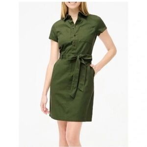 Elegant Olive Belted Mini Dress